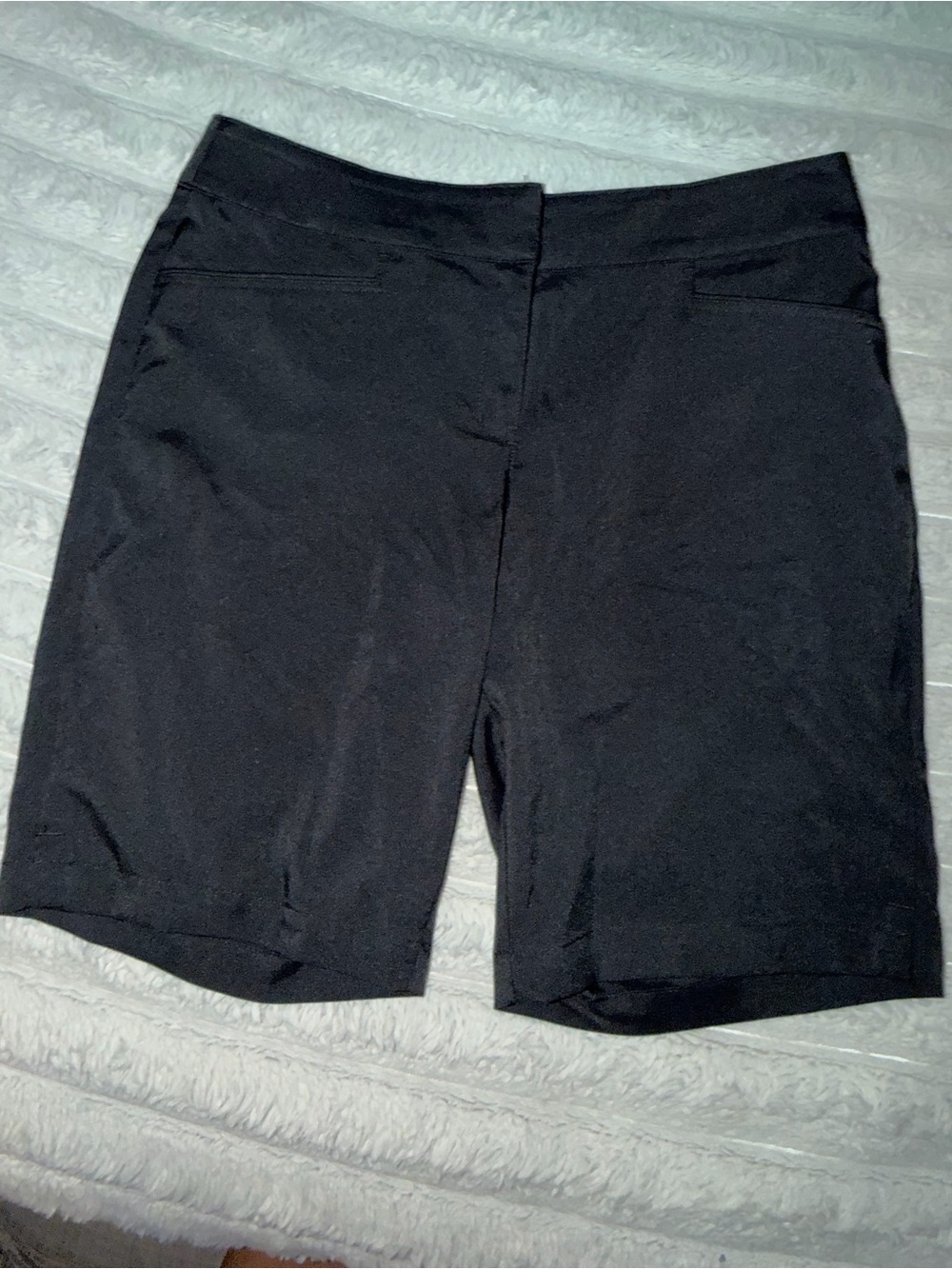 Perry Ellis Black Bermuda Stretch Shorts